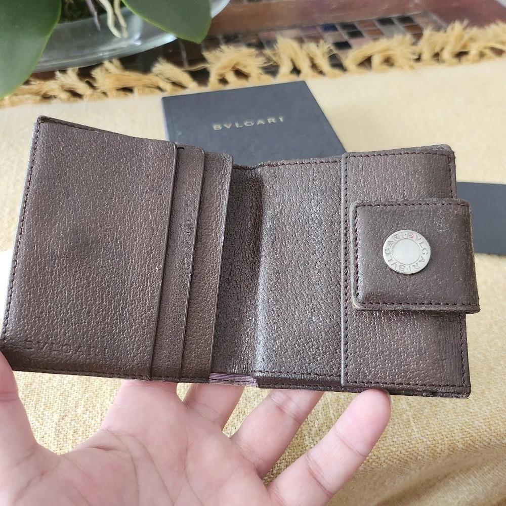 Bvlgari bifold logo wallet refurbished